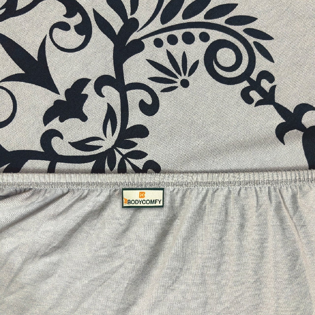 King Size Cotton Bedsheet Brown Ornamental Print - Bodycare