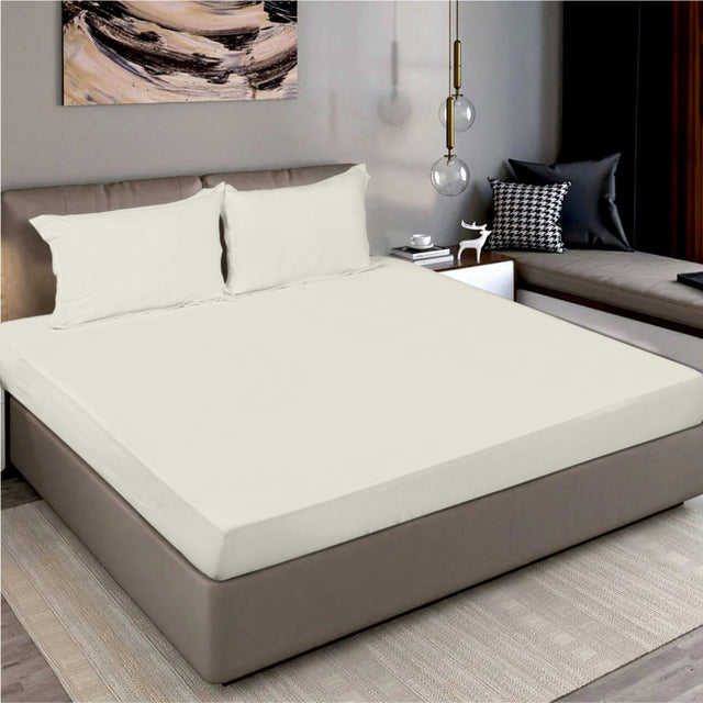 King Size Cotton Fitted Bedsheet Midnight Blue - Bodycare