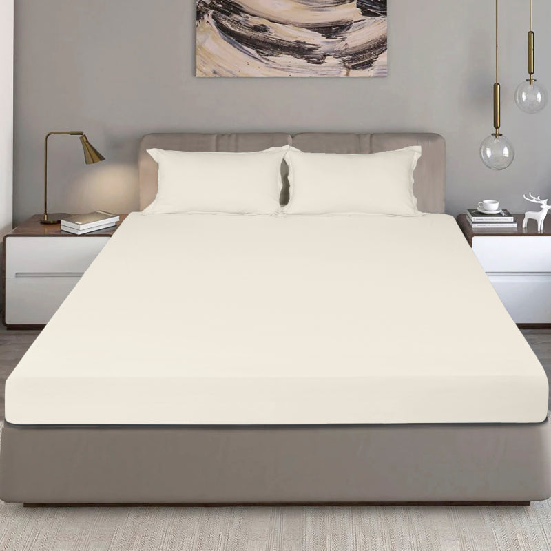 King Size Cotton Fitted Bedsheet Midnight Blue - Bodycare
