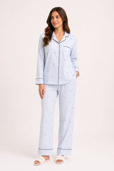 Bodycomfy Women's Polyester Night Suit - Blue