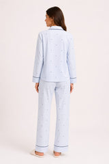 Bodycomfy Women's Polyester Night Suit - Blue