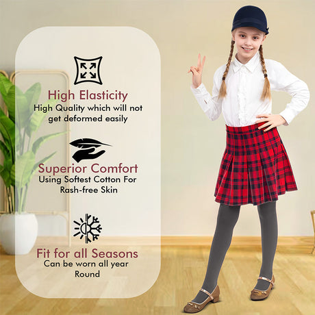 Bodycare Girls Tights - Charcoal Melange