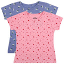 DYCA Girls Tshirt Round Neck Half Sleeves Pack Of 2