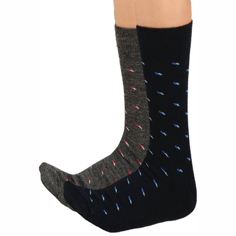 Bodycare Mens Calf Length Printed Socks Pack Of 2