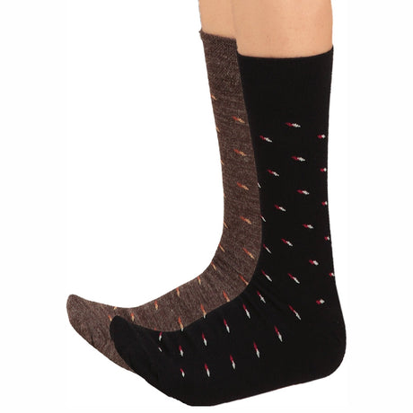 Bodycare Mens Calf Length Printed Socks Pack Of 2