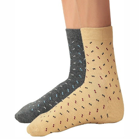 Bodycare Mens Mid Calf Printed Socks Pack Of 2