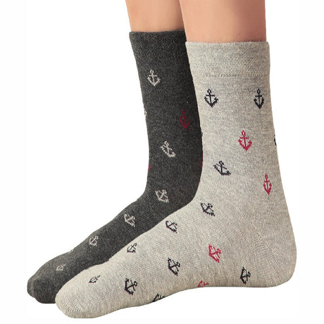 Bodycare Mens Mid Calf Printed Socks Pack Of 2