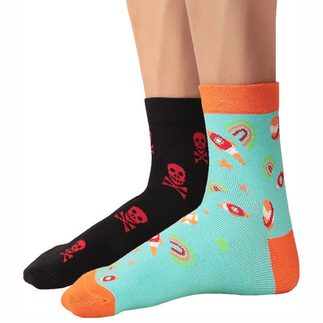 Bodycare Mens Mid Calf Printed Socks Pack Of 2