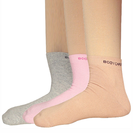 Bodycare Womens Mid Calf Solid Socks Pack Of 3