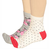 Bodycare Womens Mid Calf Printed Socks Pack Of 2
