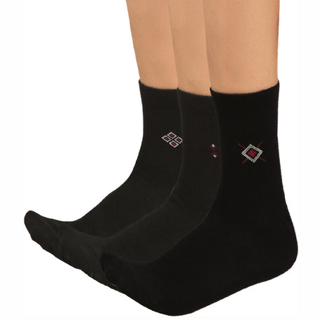Bodycare Mens Mid Calf Solid Socks Pack Of 3