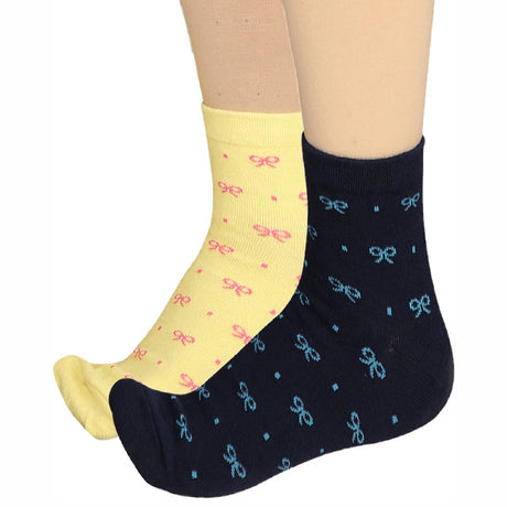 Bodycare Womens Mid Calf Printed Socks Pack Of 2
