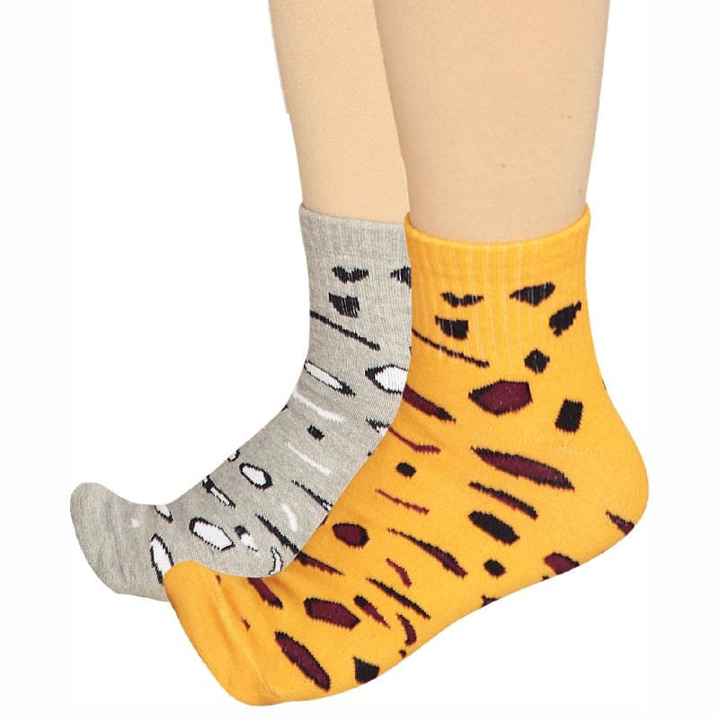 Bodycare Womens Mid Calf Printed Socks Pack Of 2