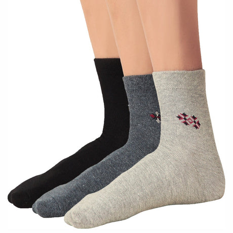 Bodycare Mens Mid Calf Solid Socks Pack Of 3