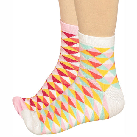 Bodycare Womens Mid Calf Printed Socks Pack Of 2