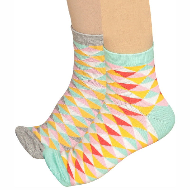Bodycare Womens Mid Calf Printed Socks Pack Of 2