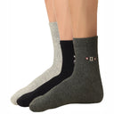 Bodycare Mens Mid Calf Solid Socks Pack Of 3
