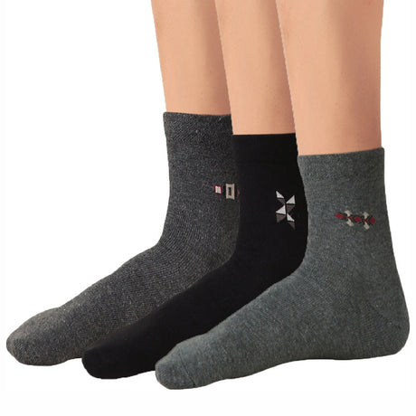 Bodycare Mens Mid Calf Solid Socks Pack Of 3