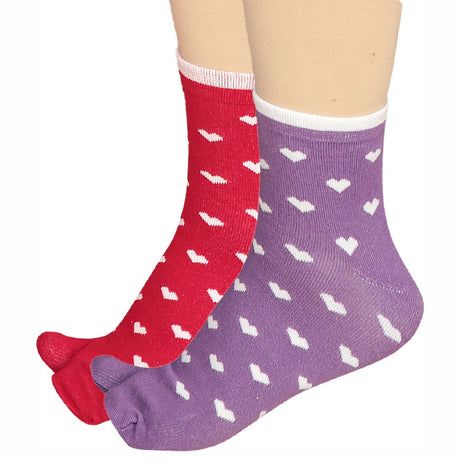 Bodycare Womens Mid Calf Thumb Socks Pack Of 2