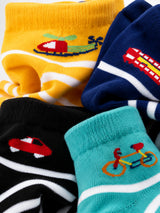 Boys Regular Wear Socks for Everyday Comfort, School Uniform Use and Practical Wardrobe Essentials - Pack of 4