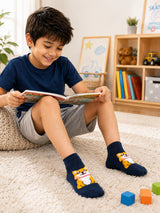 Boys Cotton Blend Ankle Length Socks with Soft Stretchable Fabric for Casual Wear and Everyday Comfort - Pack of 4