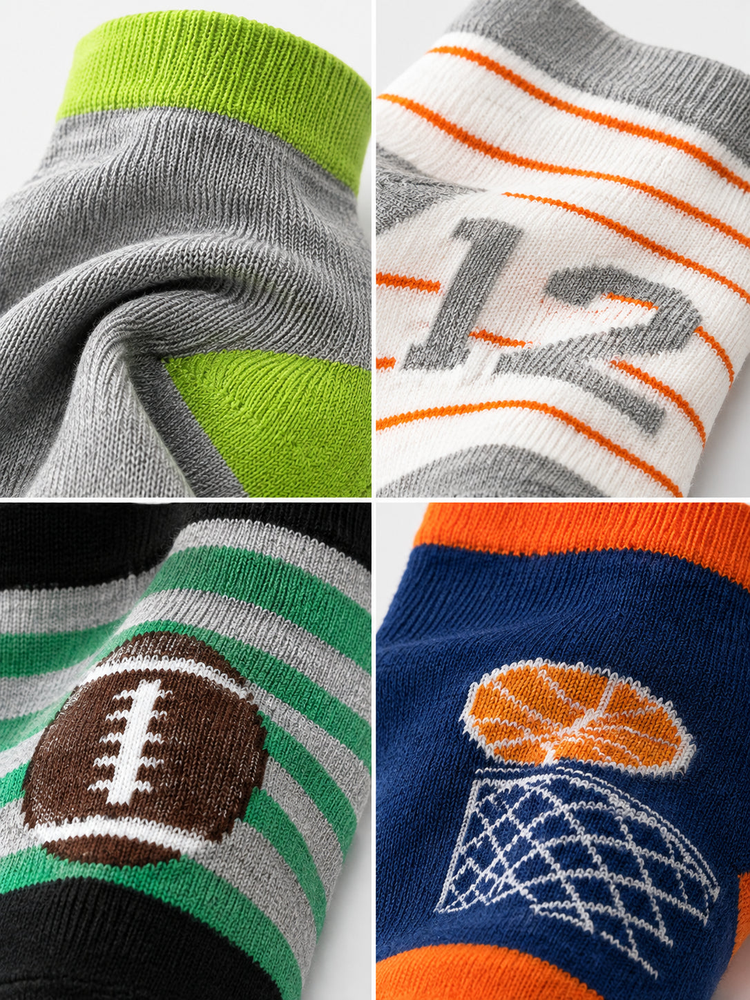 Boys Ankle Length Cotton Blend Socks with Soft Breathable Stretch for Everyday Wear and Casual Comfort - Pack of 4