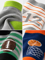 Boys Ankle Length Cotton Blend Socks with Soft Breathable Stretch for Everyday Wear and Casual Comfort - Pack of 4