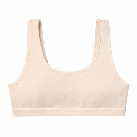 Bodycare Girls Crop Top Racer Back Sleeveless Solid Pack Of 3 - Black, Skin & White