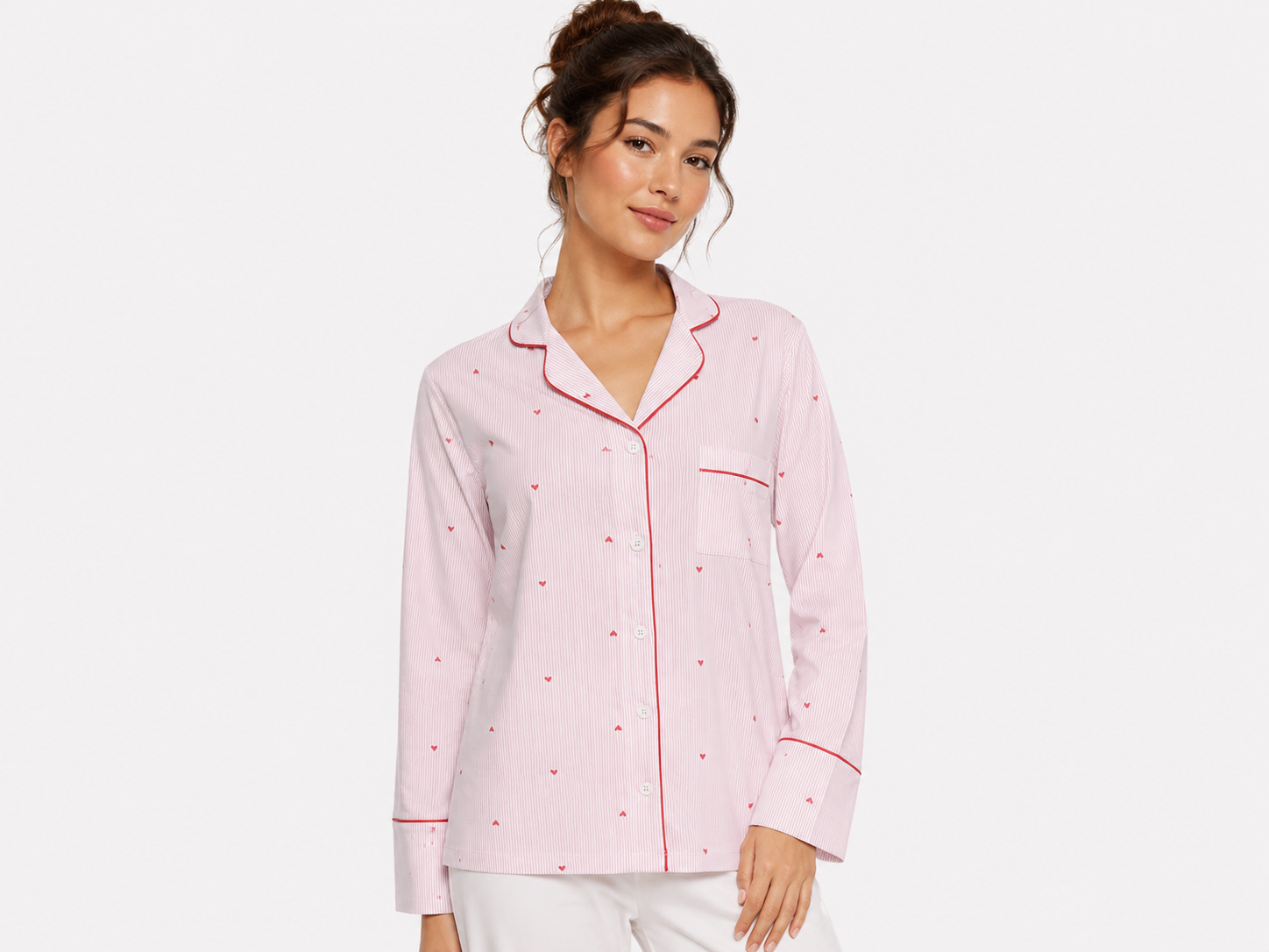 Bodycomfy Women's Polyester Night Suit - Pink
