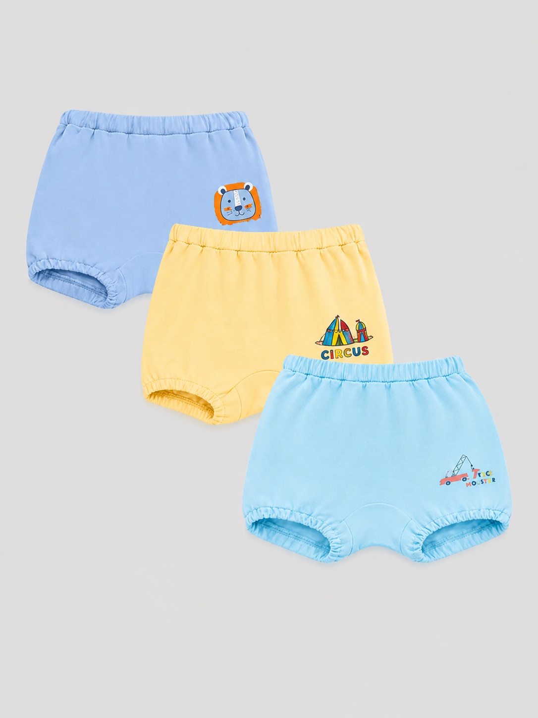 Baby Boys Trunk Innerwear with Inner Elastic for Easy Wear, Everyday Comfort and Wardrobe Essentials - Pack of 3