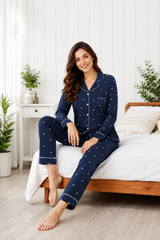 Bodycomfy Women's Night Suit - Navy