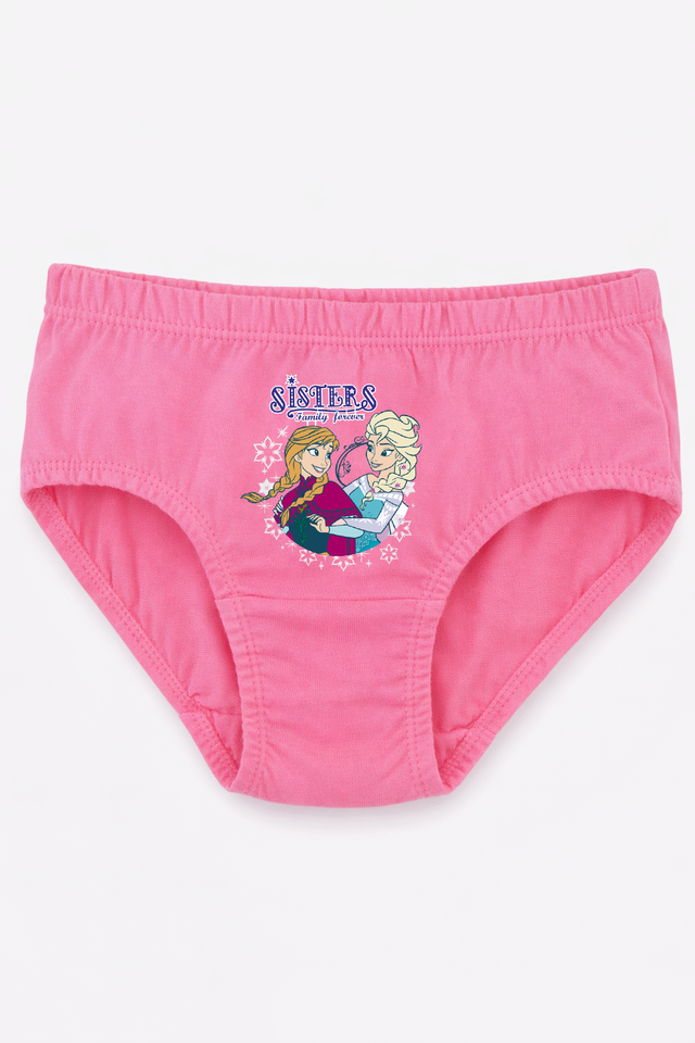 Girls Frozen Panty Underwear with Inner Elastic for Comfortable Daily Innerwear and Easy Movement - Pack of 6