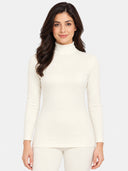 Women Full Sleeve Thermal Top with High Neck Design for Winter Wear, Warm Base Layer Comfort and Regular Use - Pack of 1