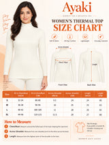 Women Full Sleeve Thermal Top with High Neck Design for Winter Wear, Warm Base Layer Comfort and Regular Use - Pack of 1