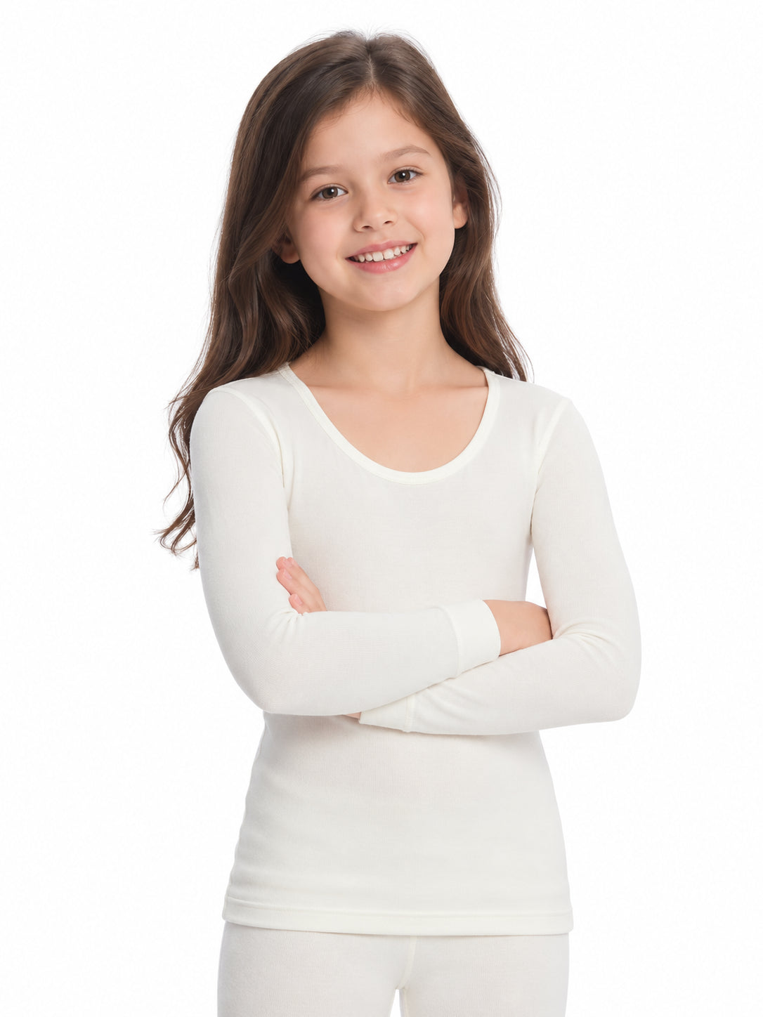 Unisex Kids Thermal Top Round Neck Full Sleeves for Winter Layering and Cold Weather Comfort - Pack of 1