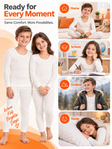 Unisex Kids Thermal Top Round Neck Full Sleeves for Winter Layering and Cold Weather Comfort - Pack of 1