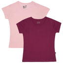 Bodycare Girls Cotton Round Neck Half Sleeves Tshirt Pack Of 2