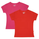 Bodycare Girls Cotton Round Neck Half Sleeves Tshirt Pack Of 2