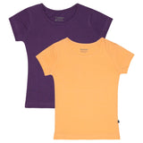 Bodycare Girls Cotton Round Neck Half Sleeves Tshirt Pack Of 2