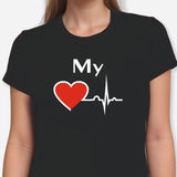 DYCA Women Tshirt Round Neck Half Sleeves - Black