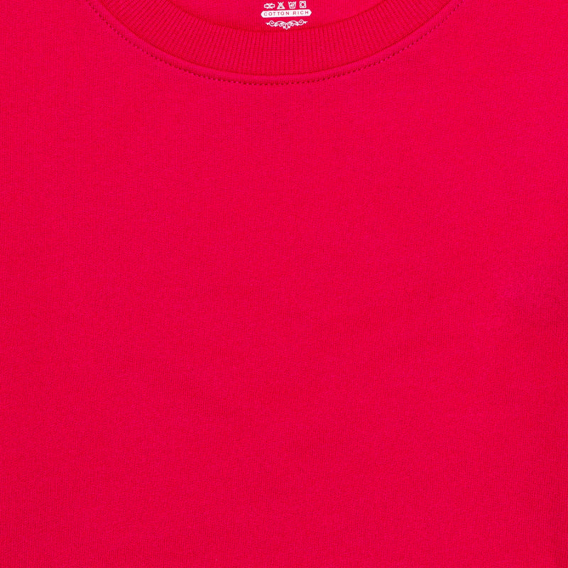 DYCA by Bodycare Women's  Sweatshirt with Premium Fleece Fabric Round Neck Full Sleeves -Fuchsia