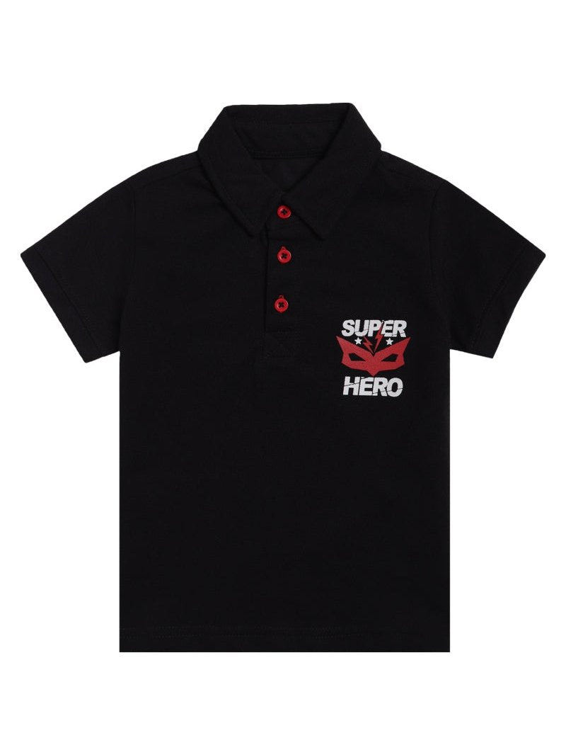 DYCA Boys Tshirt Collar Half Sleeves Solid