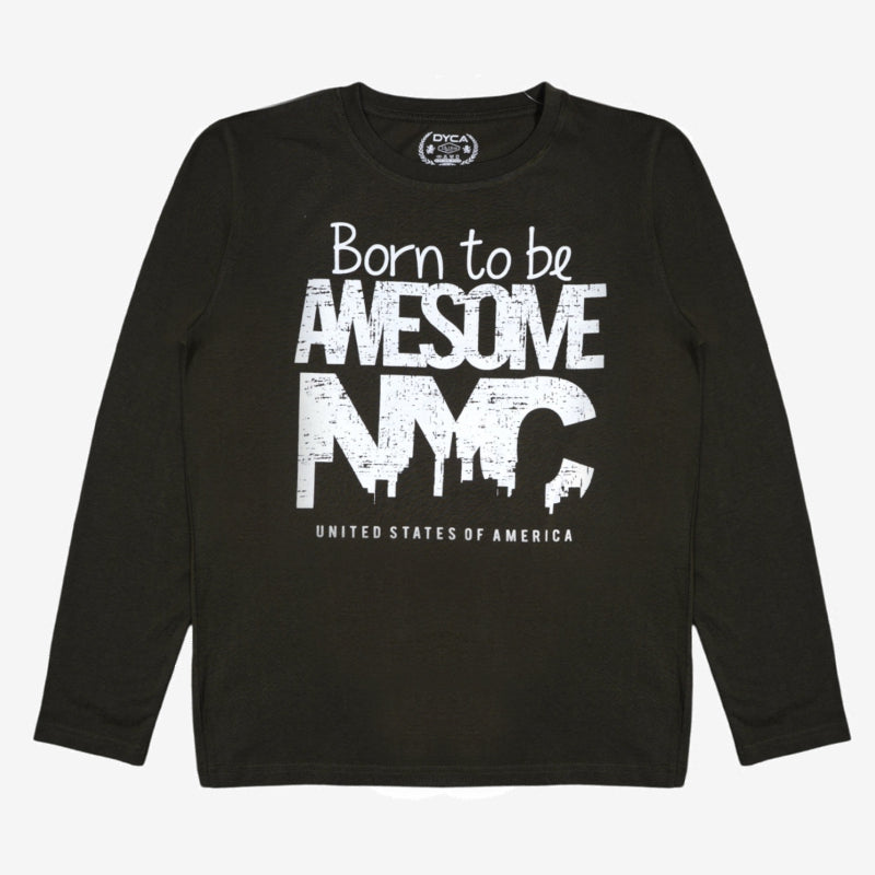 Boys 100% Cotton T-Shirt Round Neck Full Sleeves - Bodycare