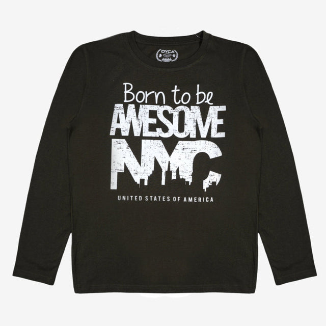 Boys 100% Cotton T-Shirt Round Neck Full Sleeves - Bodycare