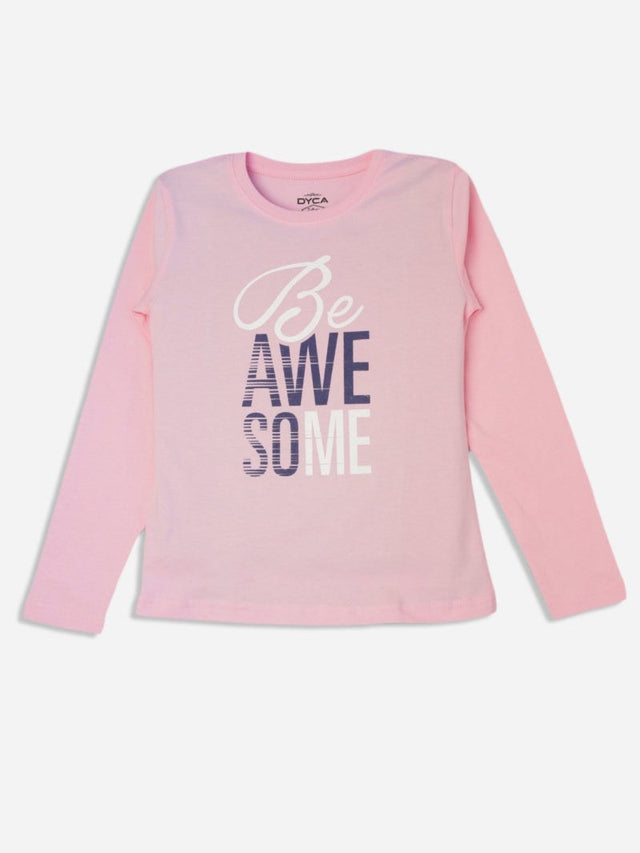 Baby Girls 100% Cotton T-Shirt Round Neck Full Sleeves - Bodycare