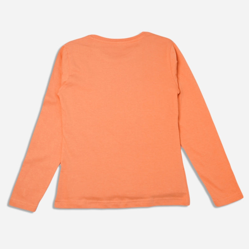 Girls 100% Cotton T-Shirt Round Neck Full Sleeves - Bodycare