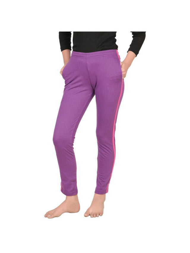 Girls Cotton Track Pant Side Pockets Pack of 1 - Bodycare