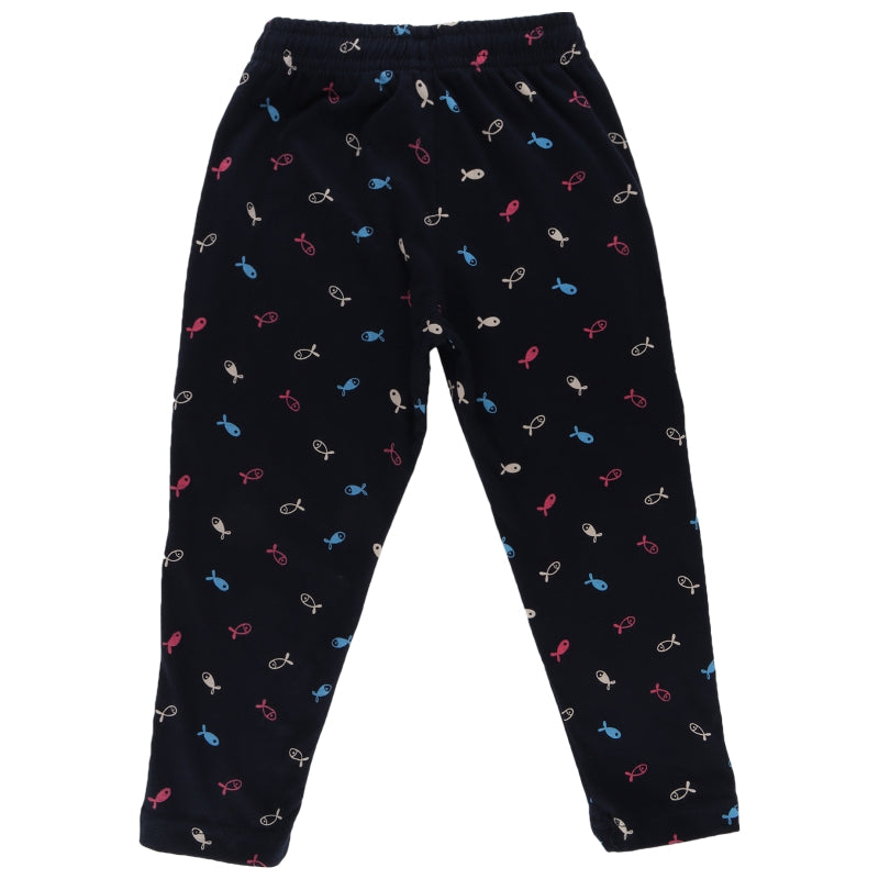 DYCA Girls Cotton Track Pant Self Design