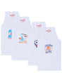 Boys Vest Round Neck Sleeveless Pack of 4 - Bodycare