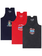 Boys Vest Round Neck Sleeveless Pack of 3 - Bodycare